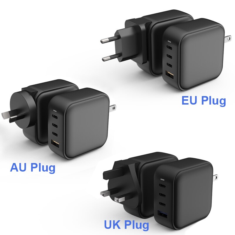 100W 4 Poort Gan USB-C PD3.0 Snelle Oplader Voor Macbook Pro/Air Iphone 13 Pro Max Dell Asus hp Samsung Note 20 Ultra S22 S21 + Pps