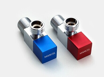 chrome thick brass bathroom filling valve bathroom accessories plumbing products with red and blue mark