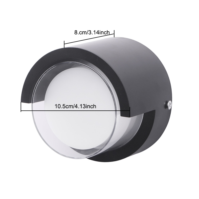 Led Outdoor Waterdichte Wandlamp Ip65 5W Outdoor Porche Tuin Gang Villa Tuin Balkon Indoor Minimalistische Wandlamp: Light Grey / Cold White