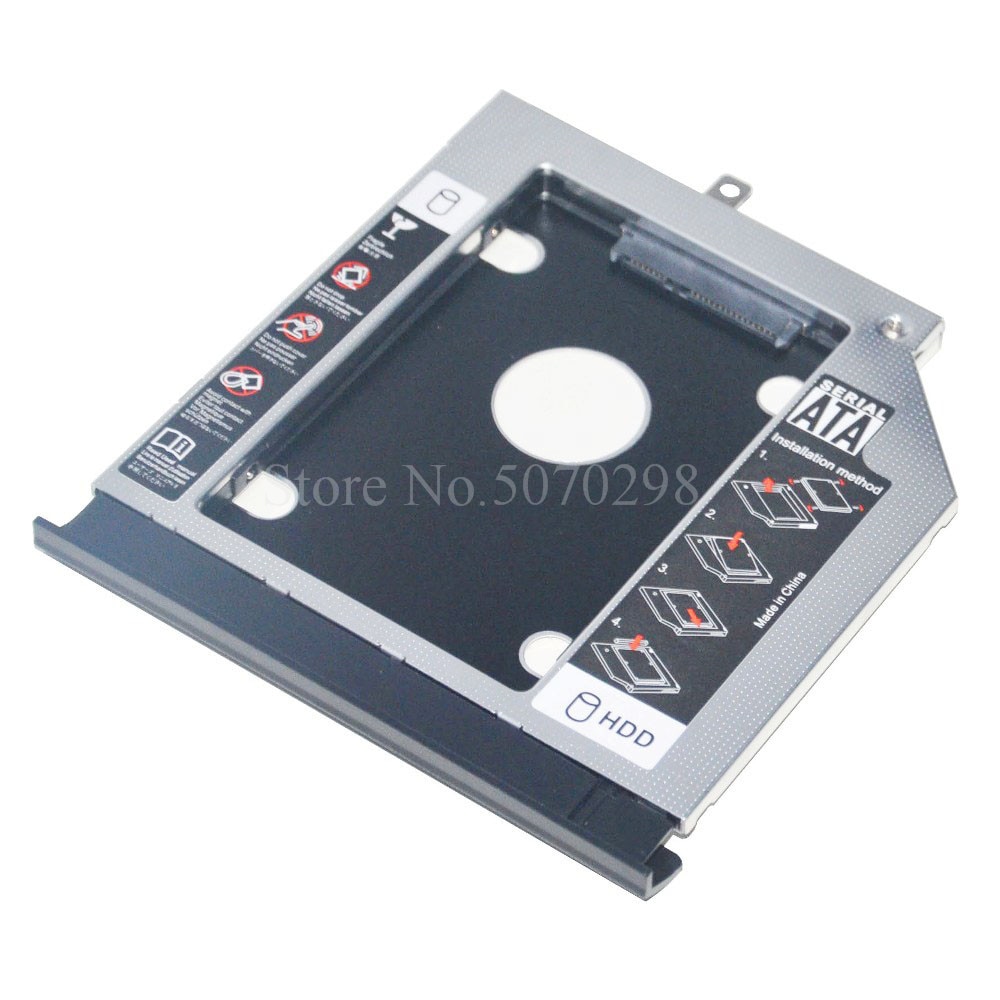 Bisel frontal cubierta de placa frontal + soporte de 2nd SATA 3,0 de 2,5 "HDD Disco Duro SSD óptico Caddy para Lenovo IdeaPad 310 de 510 Yi 310