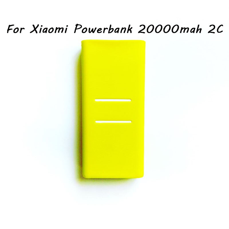 Externe Anti-slip Siliconen Case Cover Voor Xiaomi Power Bank 2 10000 mAh 20000 mAh 2C Power Bank Case rubber Protector Cover: Groen