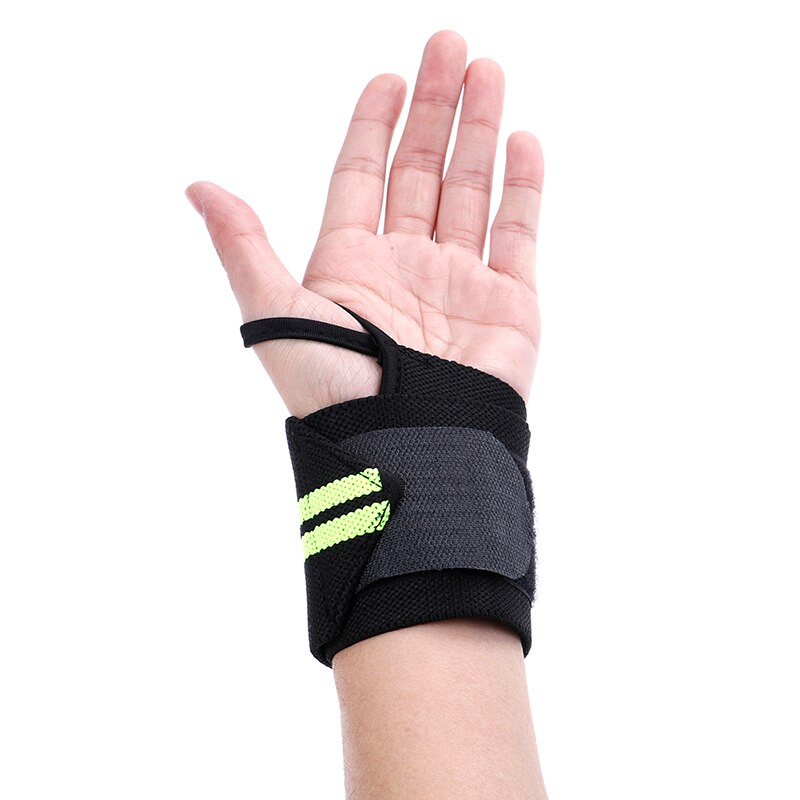 1pc Adjustable Wristband Elastic Wrist Wraps Bandages for Weightlifting Powerlifting Breathable Wrist Support: Green