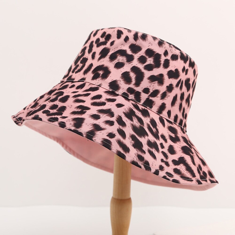 Dame kvinder afslappet leopard bredskygget floppy foldbar sommersol strandhat  #5 a 26