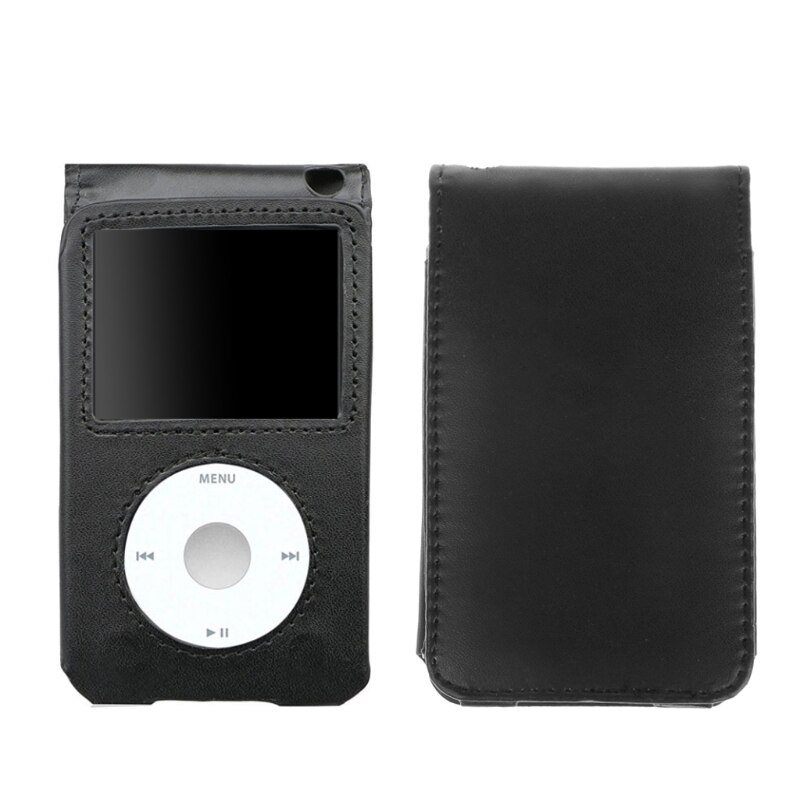 Leren hoesje voor apple ipod classic 80/120/160gb met afneembare clip