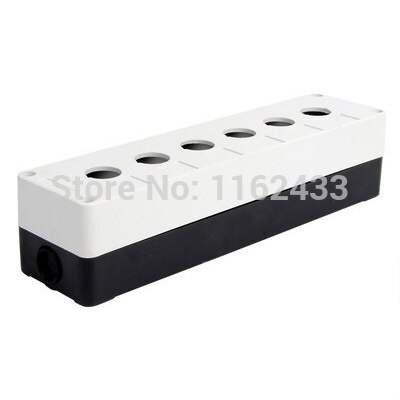 BX6-22 6 hole push button switch box for 22mm mounting hole push button: White