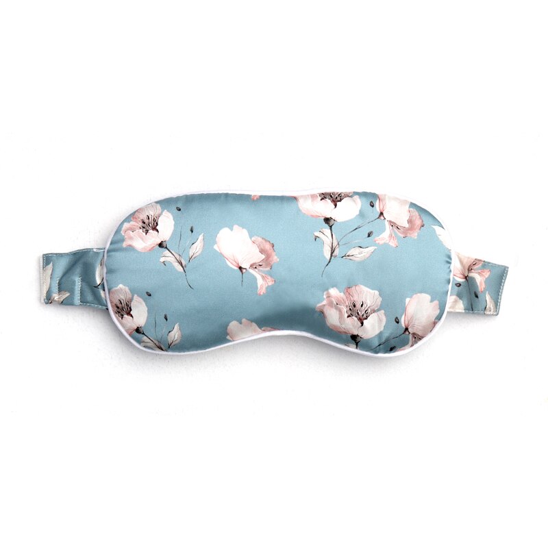 XINKE Relieves Eye Fatigue Sleep Blackout Breathable Usb Charging Compress Silk Steam Eye Mask: Sky blue