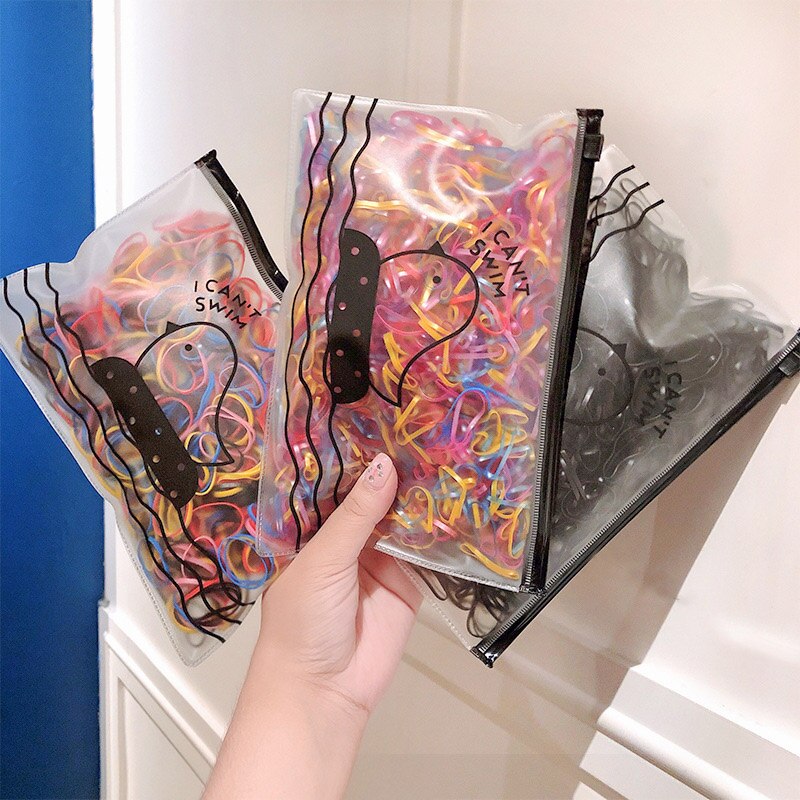 1000 pçs/lote bandas de cabelo elásticas descartáveis crianças meninas bandas de borracha titular rabo de cavalo scrunchie acessórios de cabelo