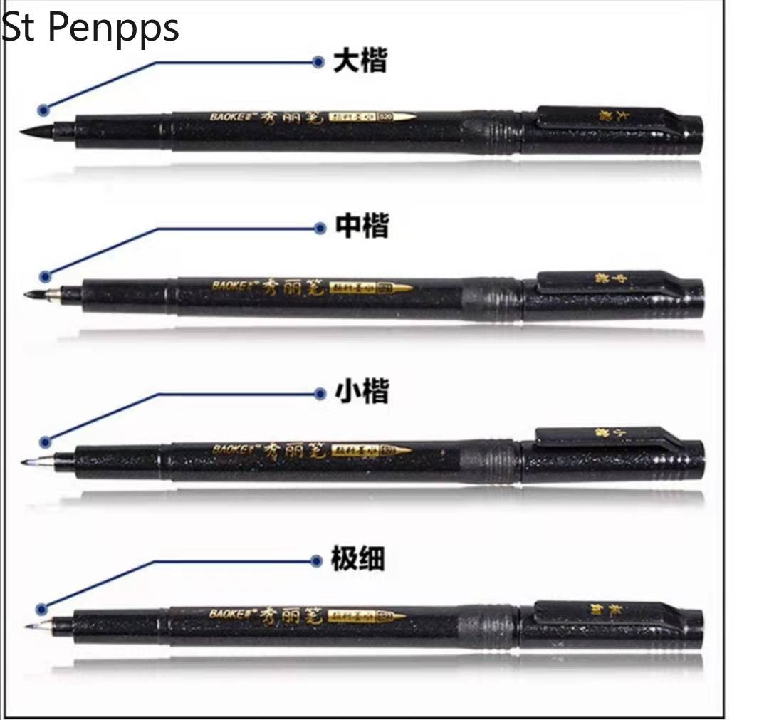 4 Maten Penpunten Kalligrafie Pen Borstel Beletter Grandado