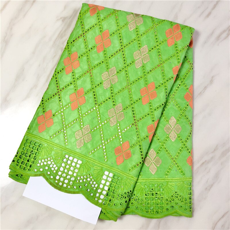 Swiss voile lace in switzerland white african lace fabric wedding 5yards swiss lace fabric for dress 100% cotton fabric: Color 7