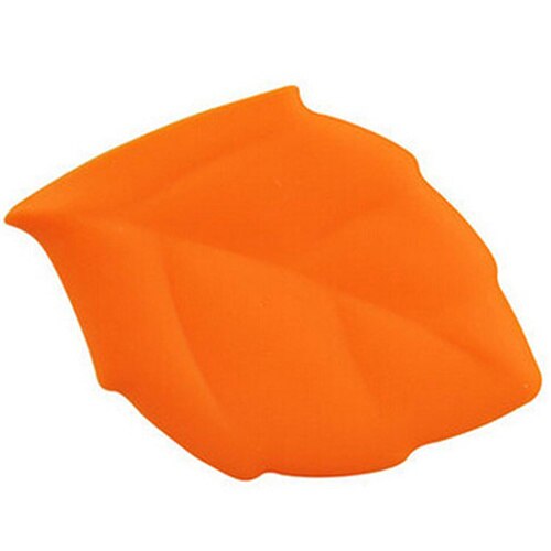 2 Stks/set Draagbare Reizen Outdoor Blad Vormige Water Flessen Bekerhouder Drinken Bag Silicone Drinken Borstelen Wassen Tool: 1pc / Oranje