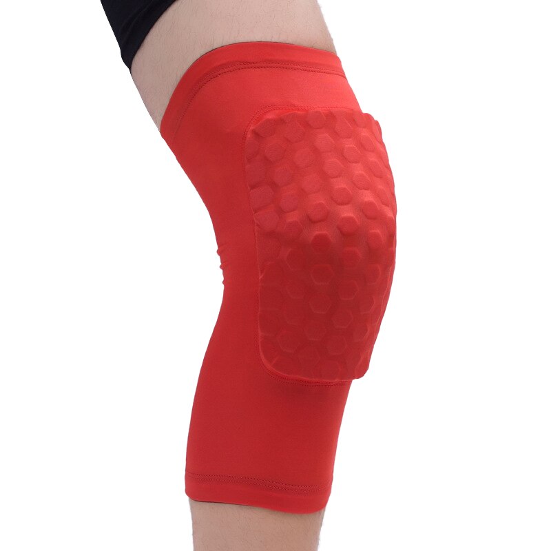 Honeycomb Pad Crashproof Antislip Basketball Leg Knee Guard Pad Long Sleeve Protector Gear Sports Injury Protect Support