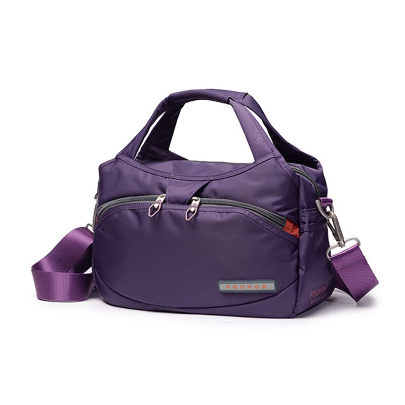 Fouvor décontracté fourre-tout sacs Messenger sac étanche hommes ceinture sac Oxford Zipper sac bandoulière pour homme directe: Pourpre