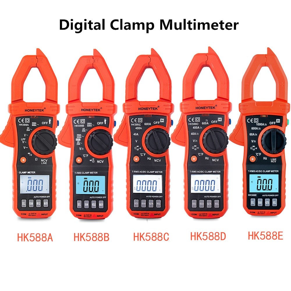 True RMS Digital multimeter dc current clamp meter esr capacitor tester auto range clamp multimeter