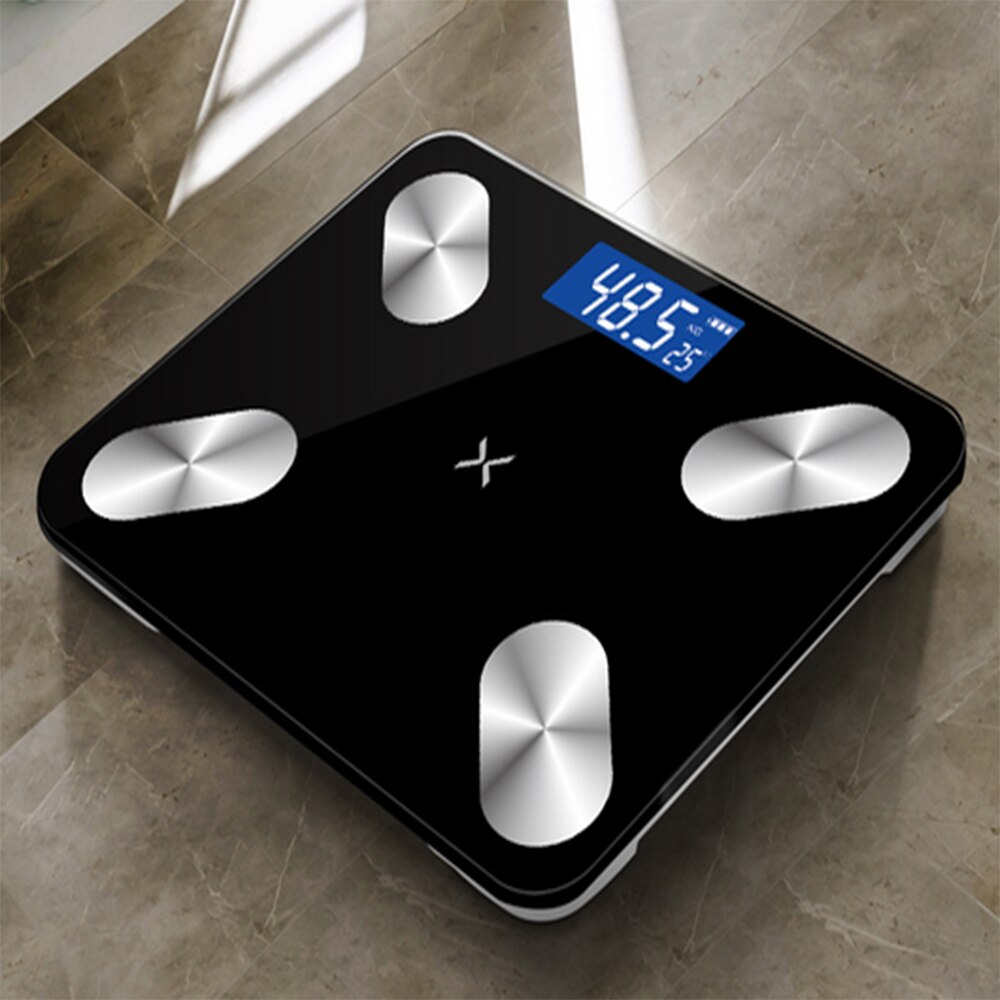 Elektronisk bluetooth-skala genopladeligt kropsfedt menneskekrop kaldet app-vægtskala