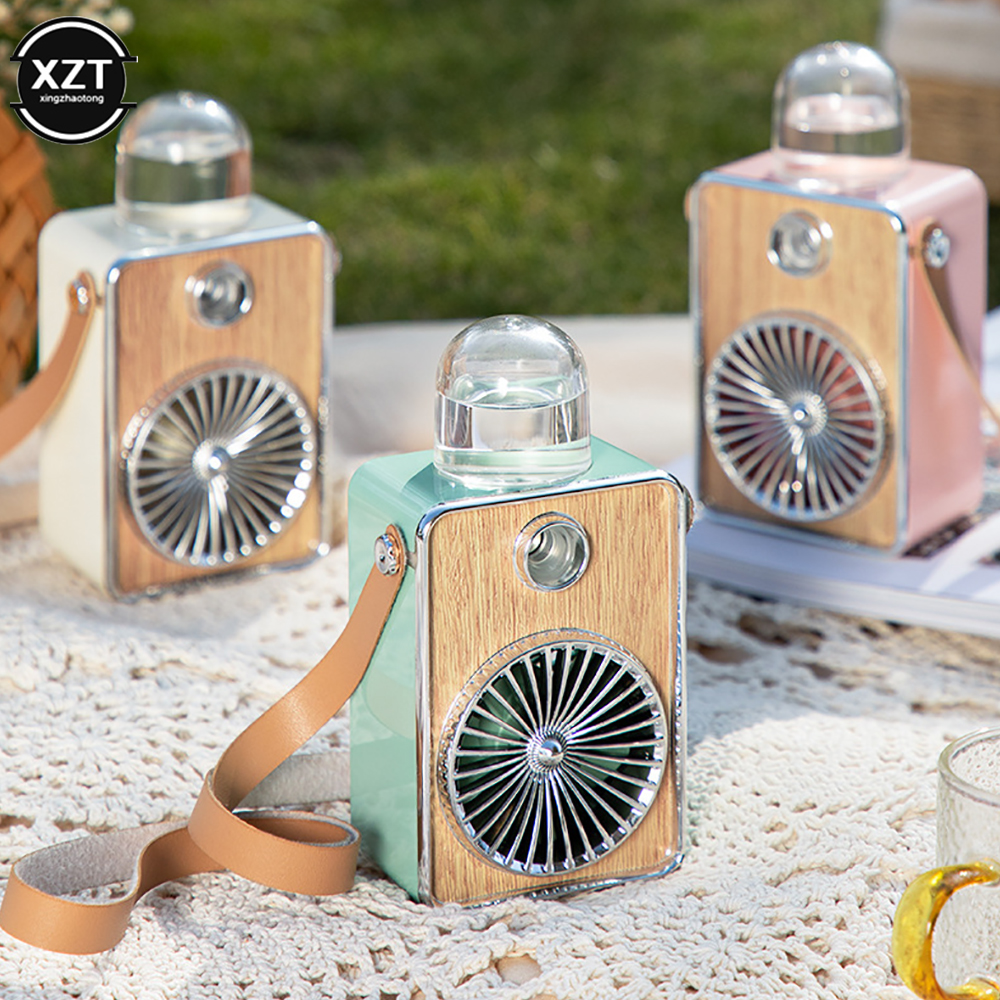 Ventilador elétrico portátil Bladeness, ventilador do pescoço, câmera de refrigeração, mini ventilador, recarregável, USB, verão portátil, 3 em 1