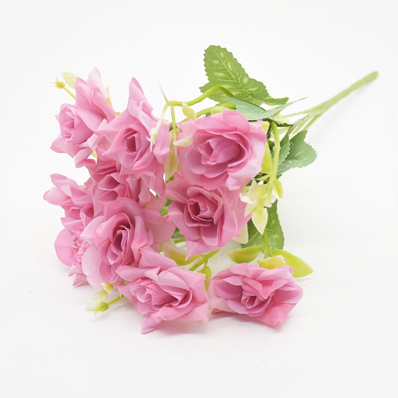 10 Heads 5 Vorken Rose Boeket Kunstbloemen Home Decor Diy Achtergrond Wanddecoratie Indoor Meubels Kerst Bruiloft: 4