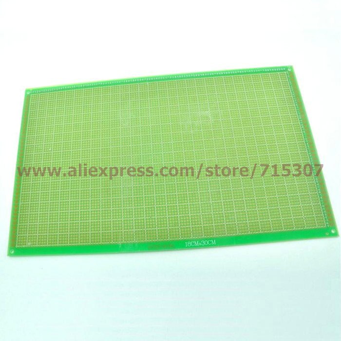 PHISCALE 1 stks 18*30/18x30 cm CNC glasvezel printplaat/groene olie plaat/universele board/test board dikte 1.6mm