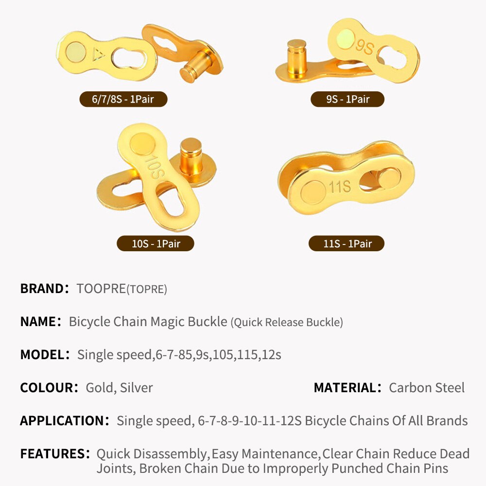 1 Paar Bike Chain Quick Link Voor 6/7/8/9/10/11/12 Speed Ketting mtb Racefiets Aansluiten Master Link Ontbrekende Quick Connector