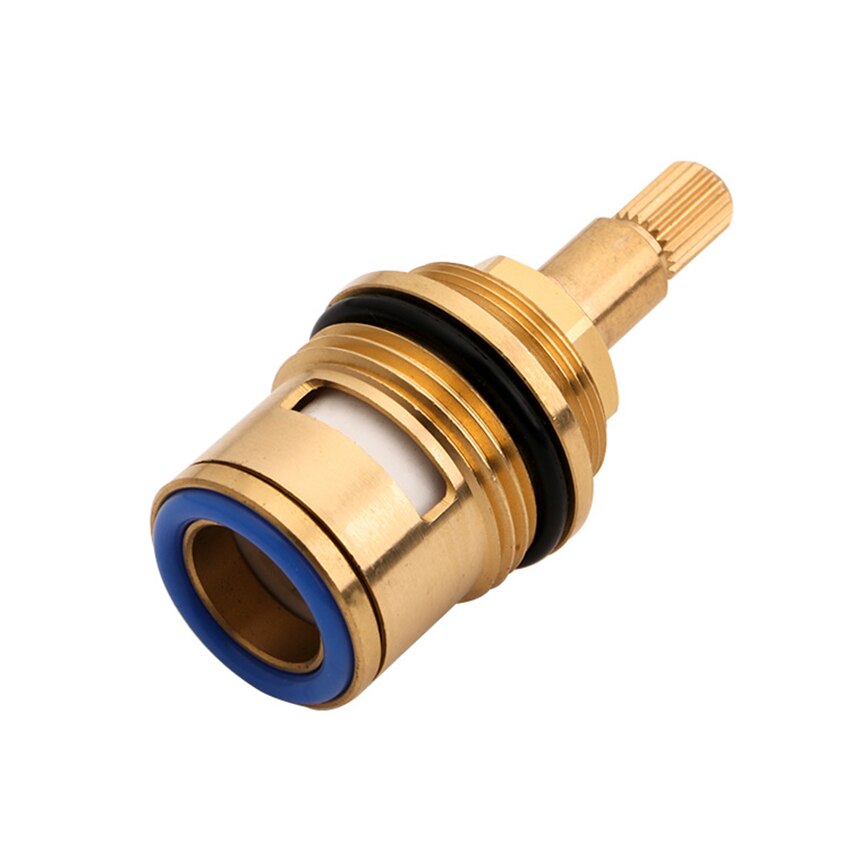 Brass Ceramic Tap Valve Faucet Cartridge Bathroom Cold Large flow Water Mixer Valve Faucet Accessory : Blue