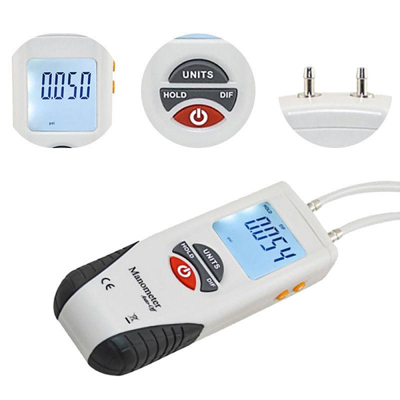 Capacitance Meter Digital Multimeter Meter Handheld HT-1890 LCD Digital Differential Pressure Meter Gauge Manometer±2Psi