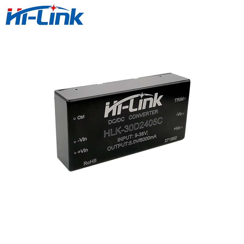 Hi-Link 5V 6A output DC DC step down converter 9-36V Input HLK-30D2405C 91% efficiency isolated dc dc