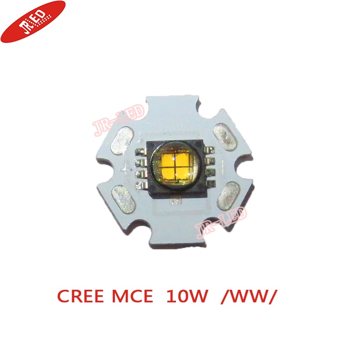 ! 2 STKS 10 W Cree MC-E MCE DC-12v Hoge Power LED Chip Licht Lamp2800-3000k warm Wit 12 V 20mm Ster PCB