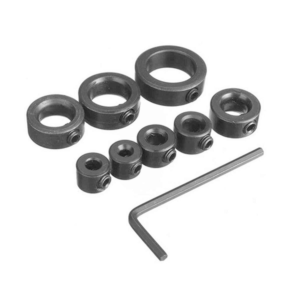 FTVOGUE Boor Diepte Stop Collar Kit Set 12 stks 3-16mm RVS Boring Limit Ring met zeskantsleutel om de Stops Set Schroeven vast te draaien