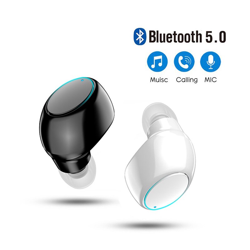 Mini In-Ear 5.0 Bluetooth Oortelefoon Draadloze Hifi Headset Met Microfoon Sport Oordopjes Handsfree Stereo Geluid Koptelefoon Voor Alle telefoons