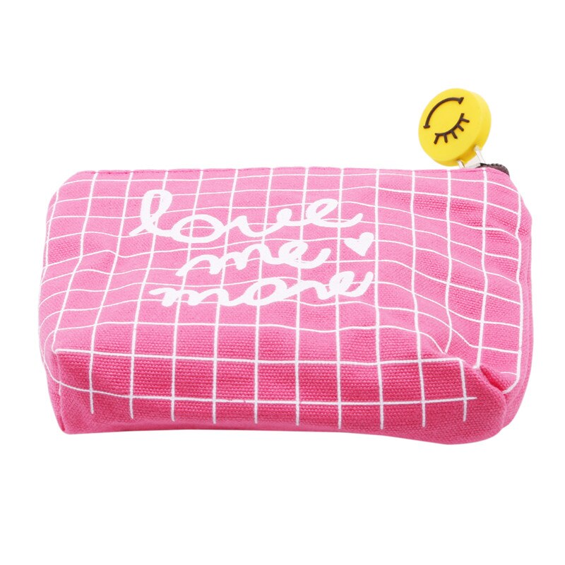Dames portemonnee eenvoudig canvas rooster glimlach portemonnee kleurrijke cartoon rits kaarthouder sleuteletui