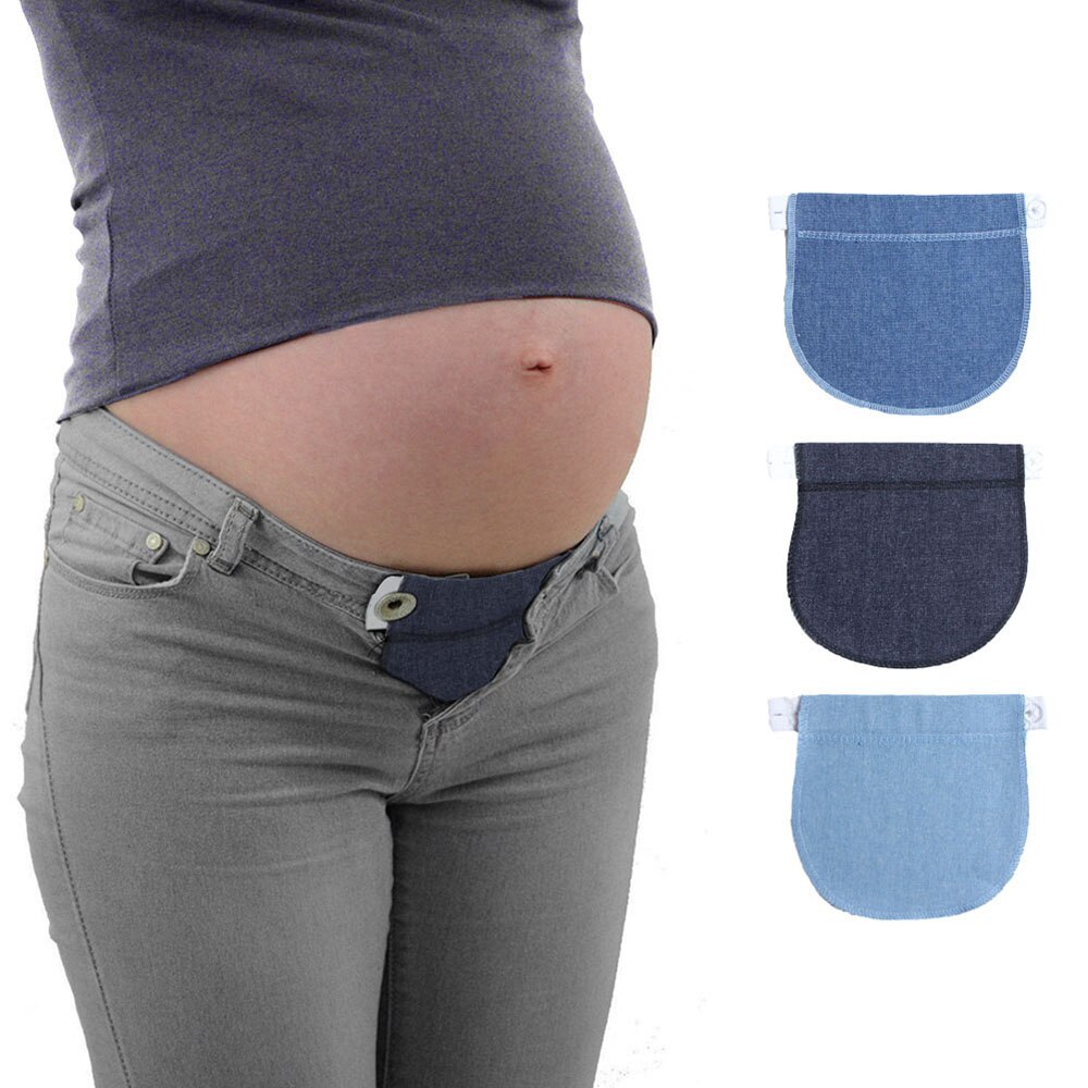 Jean extender bukser graviditet justering elastisk spænde linning bælte talje udvide bukser overvægt gravid bælte forlængelse