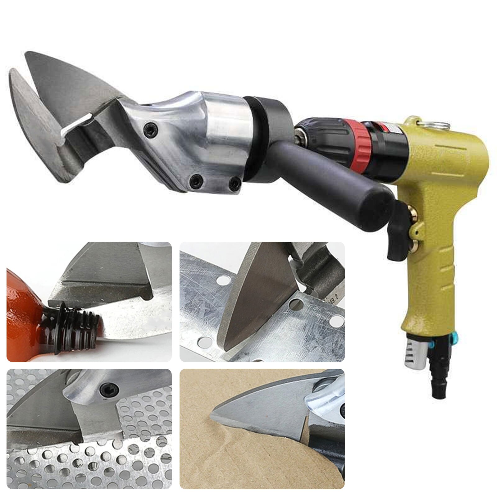 Tête de ciseaux en tôle pour perceuse électrique, mandrin, cisailles en fer, tissu en plastique, laine, coupe de treillis métallique, tournevis à Air