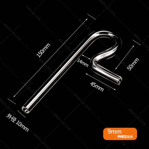 Mini nano Glas rohr lilie Jet zufluss abfluss violett Dreh Mini nano zufluss abfluss ADA Aquarium Filter zubehör: Jet Abfluss 9mm