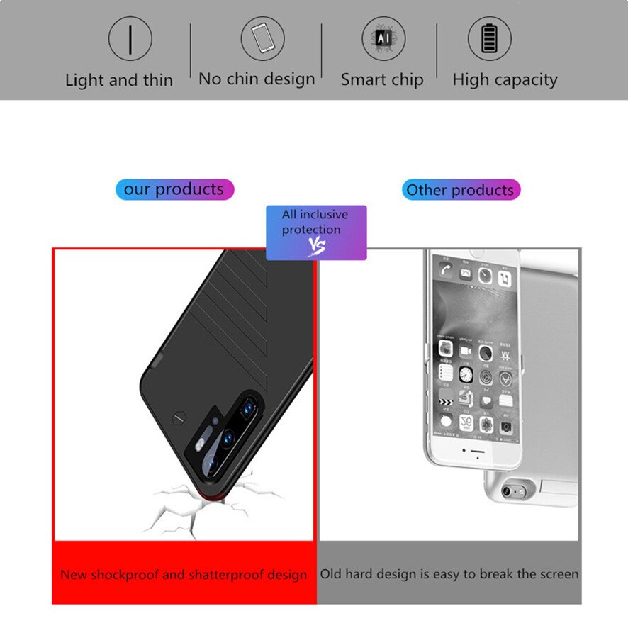 6800mAh Erweiterte Telefon Batterie Power Fall Für Huawei P30 Pro Tragbare Batterie Lade Fall Für Huawei P30 Backup Ladegerät fall