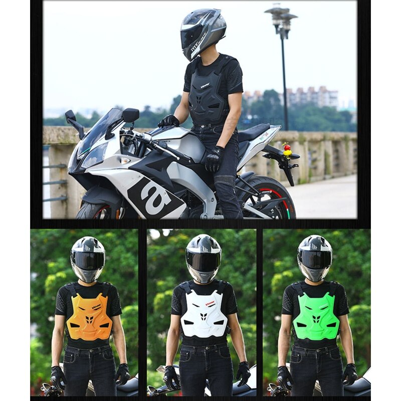 Adult Motorcycle Dirt Bike Body Armor Protective Gear Chest Back Protector Vest for Motocross Skiing Skating Snowboarding