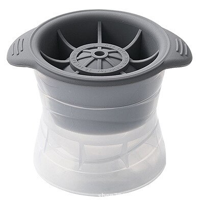 1PC Whisky okrągły hokej na lodzie formy silikonowe kuliste kostki lodu formy hokej producent pojemnik na lód zamrażarka lodu formy kuchenne gadżety: szary 6cm