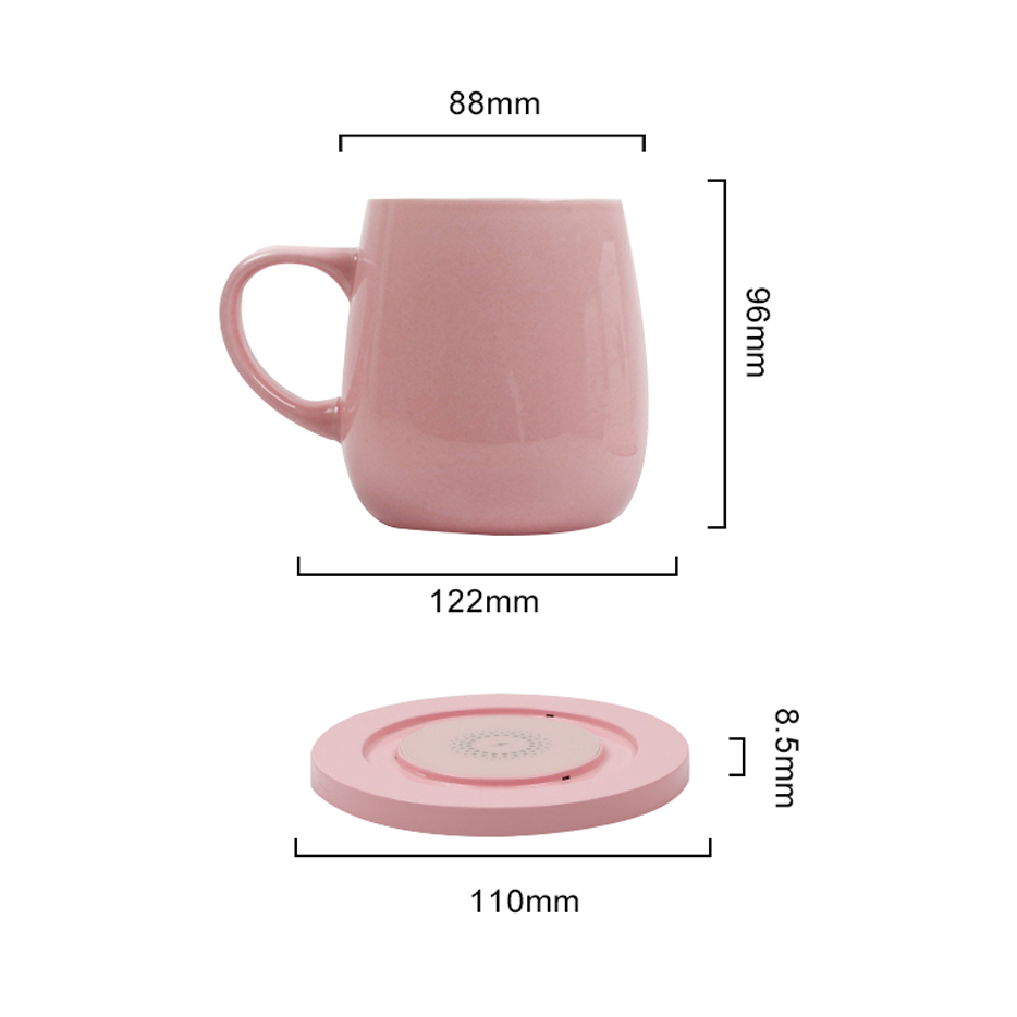 Für Sekretariat Heimat Tasse Wärmer Mit kabellos aufladen Basis Kaffee Becher Wärmer USB Tasse Heizung Auto-an/aus wasserdicht Thermostat