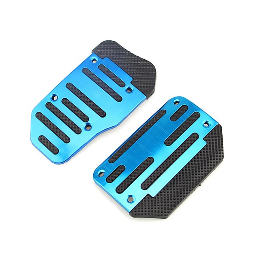 2Pcs/3Pcs Car Vehicle Automatic Manual Accelerator Brake Metal Foot Pedal Set: 2pcs Automatic Blue