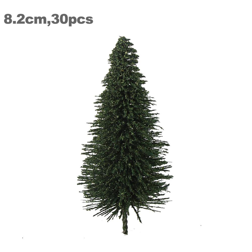 Model Pine Trees Green Model Tree N HO O Scale for Model Railway Layout S0804: 30pcs 8cm