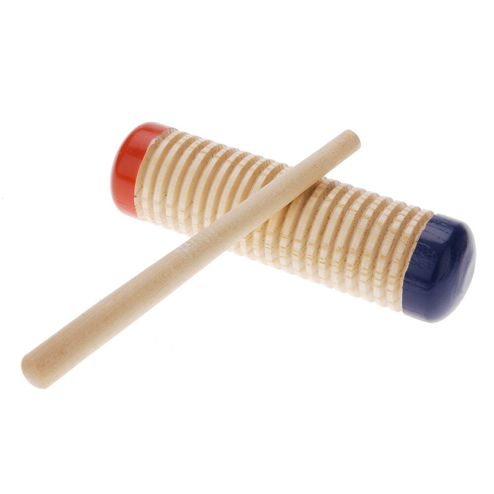 Juguete de educación musical temprana Guiro Shaker de madera para bebé chico instrumento de percusión infantil herramienta de ritmo Beats con mazo