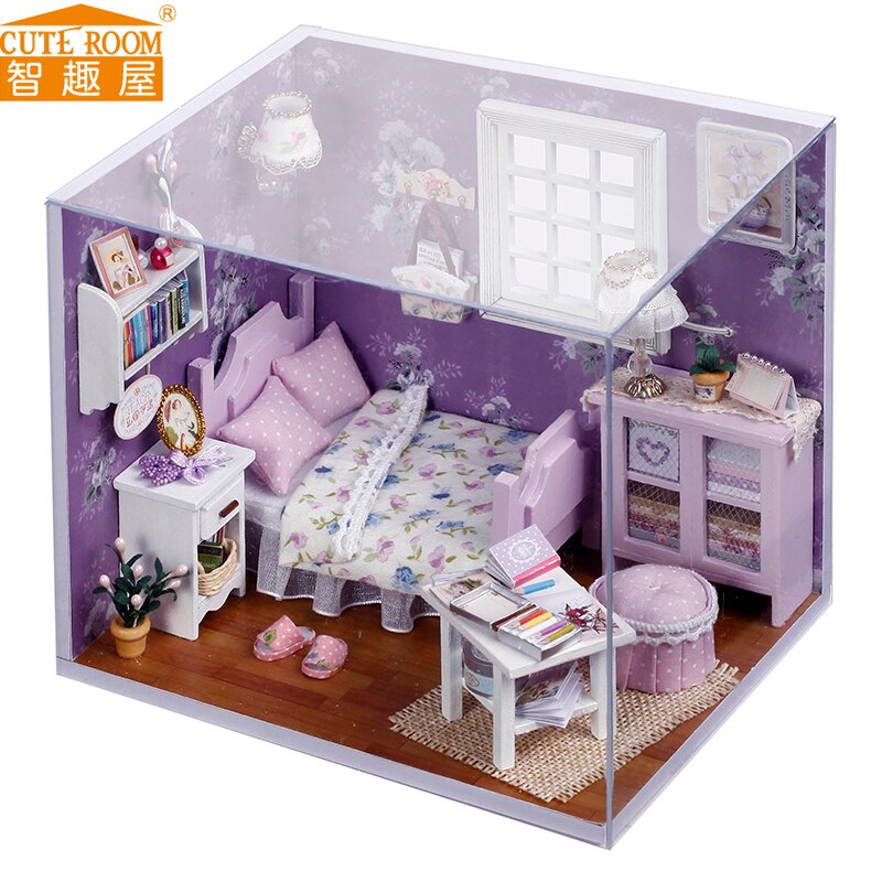Neue Holz Puppe Haus Kit Miniatur Mit Möbel Schwimmbad Morne Loft Casa DIY Villa Puppenhaus Spielzeug Erwachsene Weihnachten Geschenk