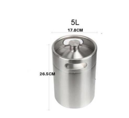 Portable Stainless 2L 3.6L 5L Mini Keg Beer Growler Home Brew Draft Beer Pail Bar Accessories