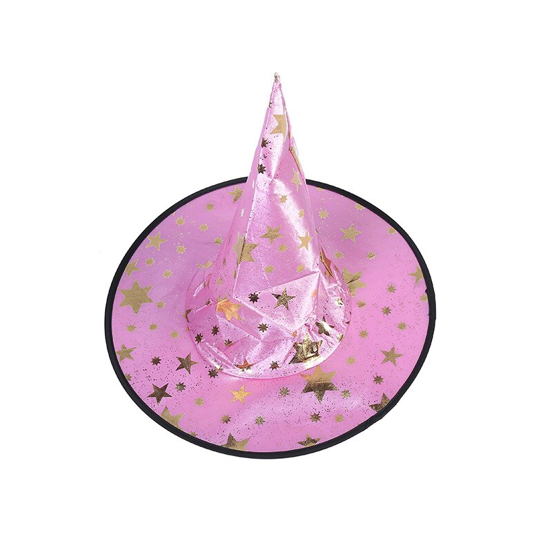 Sombreros de bruja para mascarada, sombrero de mago con cinta, gorros de , accesorios para disfraces de Cosplay, decoración de de Halloween: pink