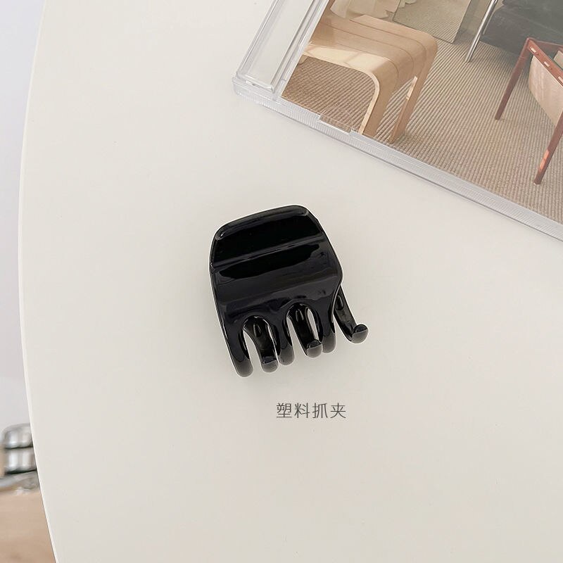 Pinzas grandes para el pelo para mujer, horquillas acrílicas esmeriladas, pasador, pinzas de cangrejo, accesorios para el cabello, color negro: 12