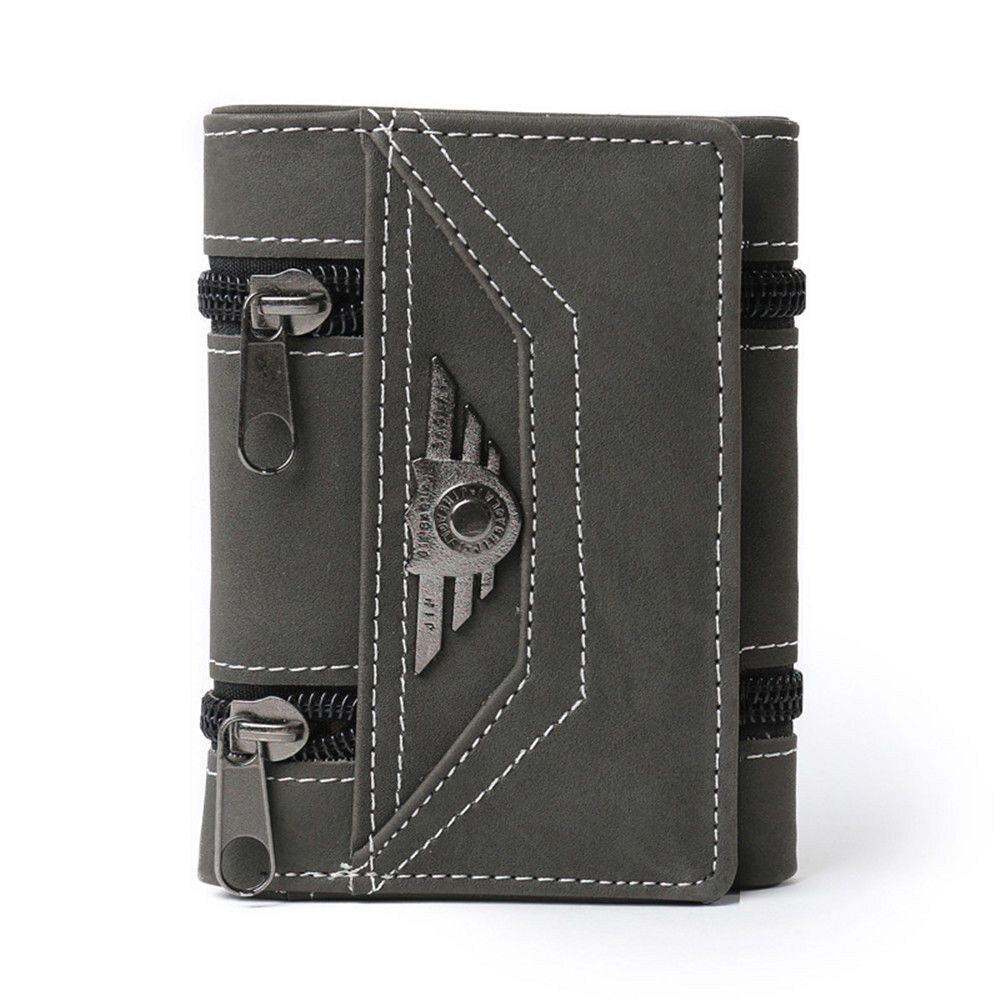 Luxury Men's Tri-fold Credit/ID Cards Holder Pass case Purse Wallet Canvas ID Cards Holder Purse Wallet