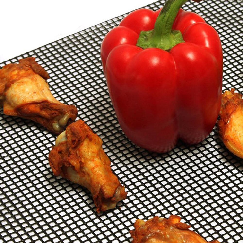 1/3pcs 40*30cm BBQ Grill Mesh Mat Reusable Sheet Resistant Non-Stick Barbecue Bake