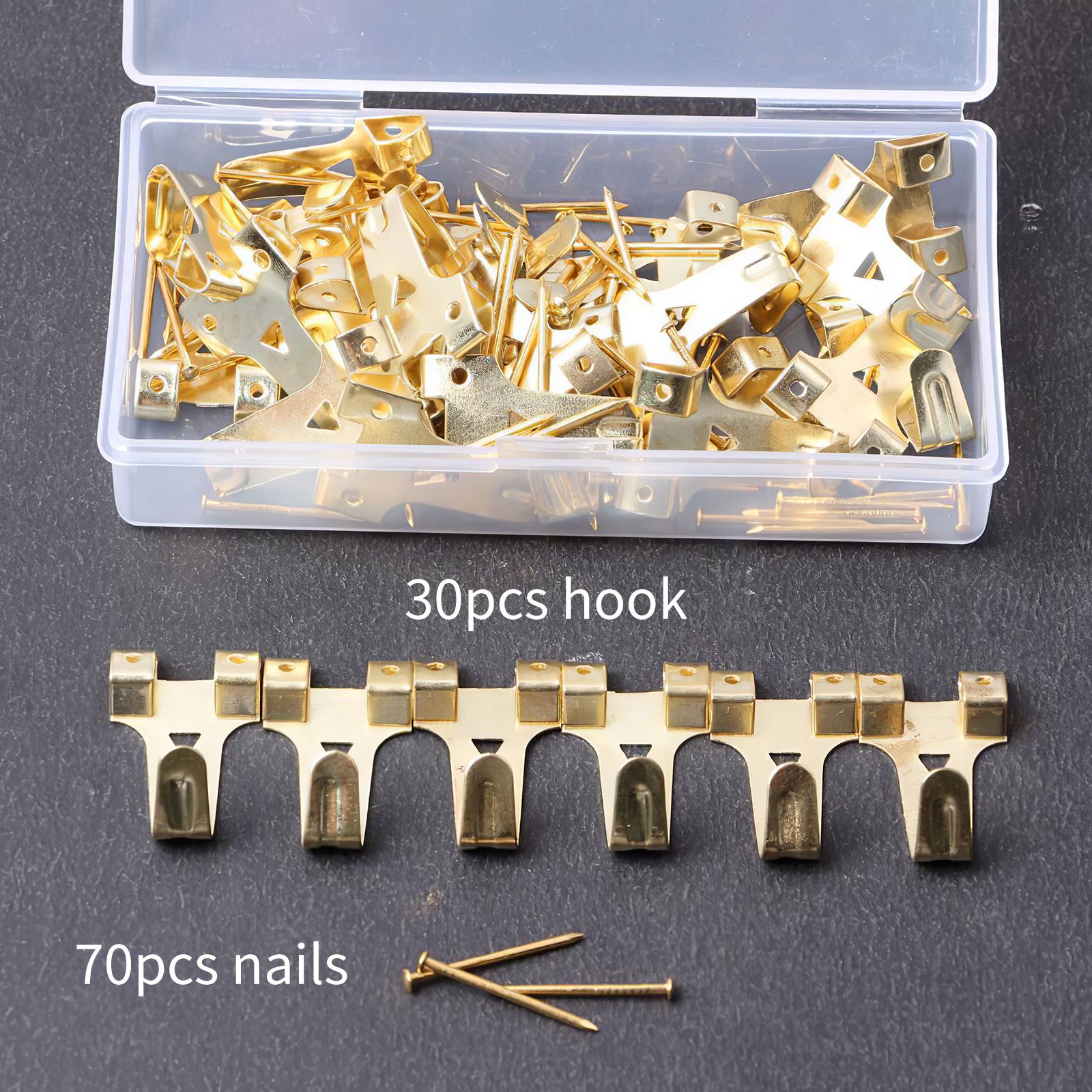 Durable Iron Photo Frame Hook Set Picture Hanging Kit Heavy Duty 40LB Hooks Kit Picture Hangers With Nails For Hanging Painting