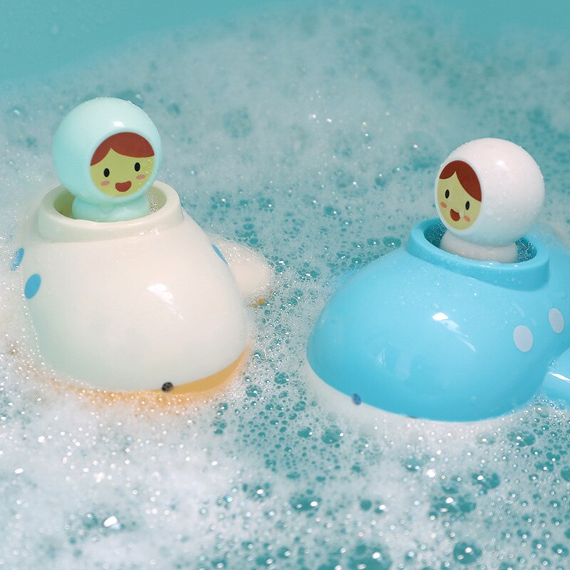 Bath Toy Water Fun Baby Bathroom Clockwork Toy Chain Floating Submarine Playing In Water Children&#39;s Bath Water Spray Toy