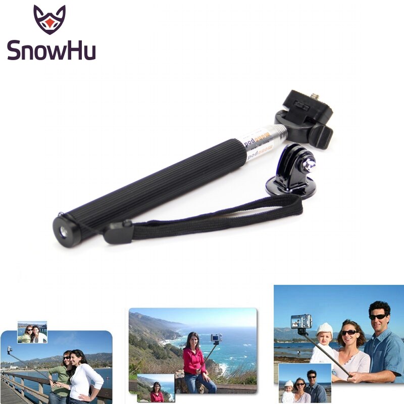 Snowhu Voor Gopro Accessoires Handheld Stok Telescopische Monopod Mount Statief Voor Go Pro Hero 9 8 7 6 5 4 eken Xiaomi Yi GP55