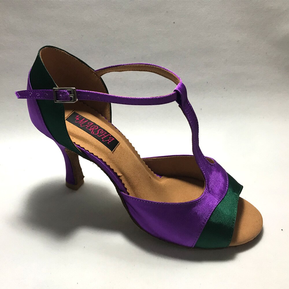 8.5cm heel Latin Dance Shoes For women Salsa shoes comfortable latin shoes MS6239PDG low heel available
