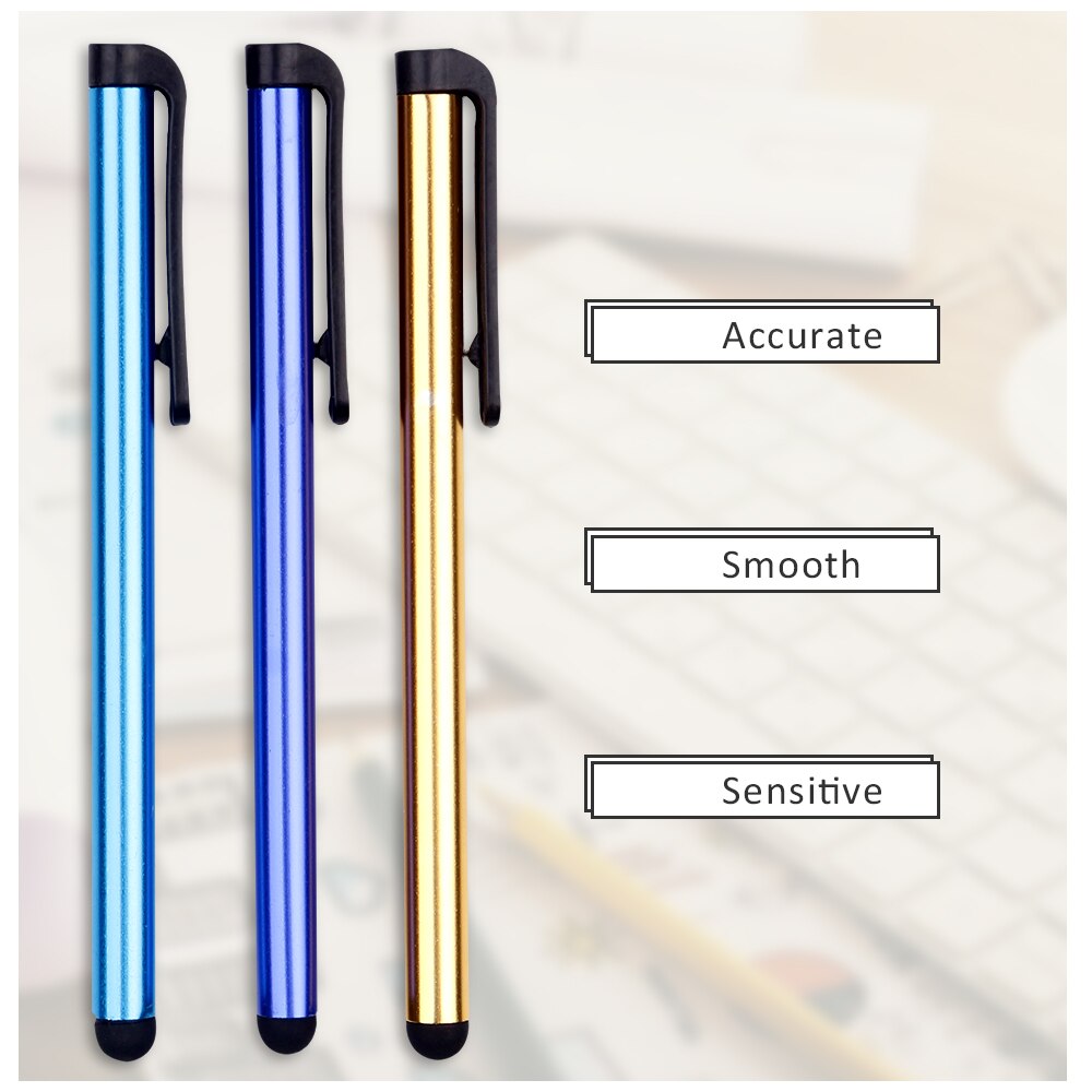 10 Stks/partij Capacitieve Touchscreen Stylus Pen Voor Iphone Ipad Touch Pak Voor Smart Telefoon Tablet Metalen Stylus Potlood